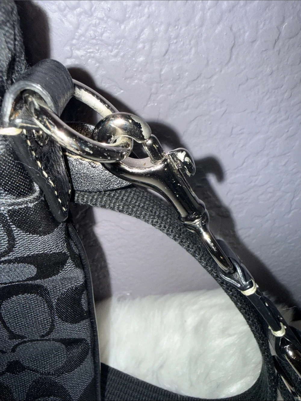 Coach Black Signature Jacquard Crossbody Bag